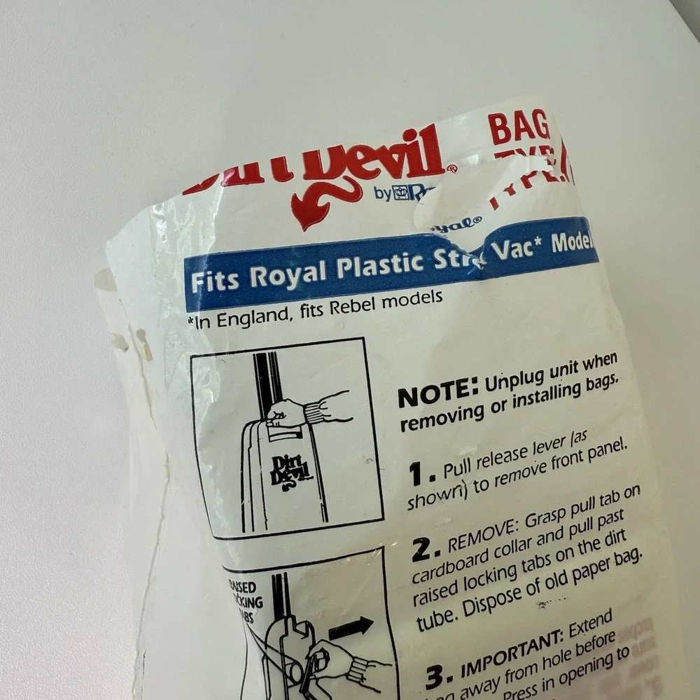 Dirt‎ Devil Type K Vacuum Cleaner Replacement Bags For STICK VAC 9/10 Included